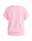 Feinstrick-T-Shirt Rosa