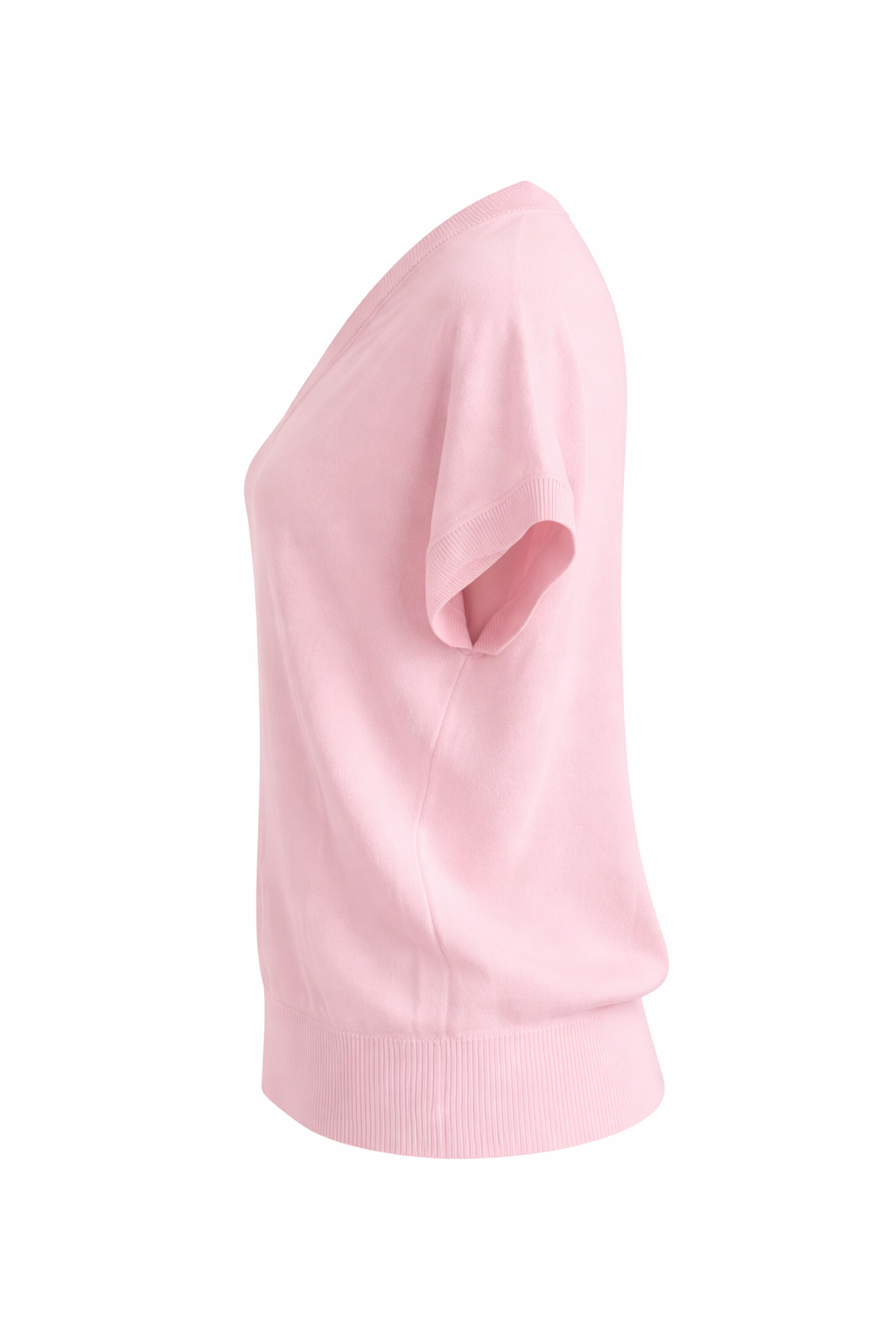 Feinstrick-T-Shirt Rosa