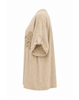 T-shirt oversize FLEUR camel