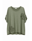T-shirt oversize FLEUR kaki