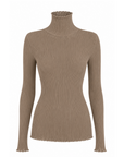 Pull chaussette laine taupe Interdee