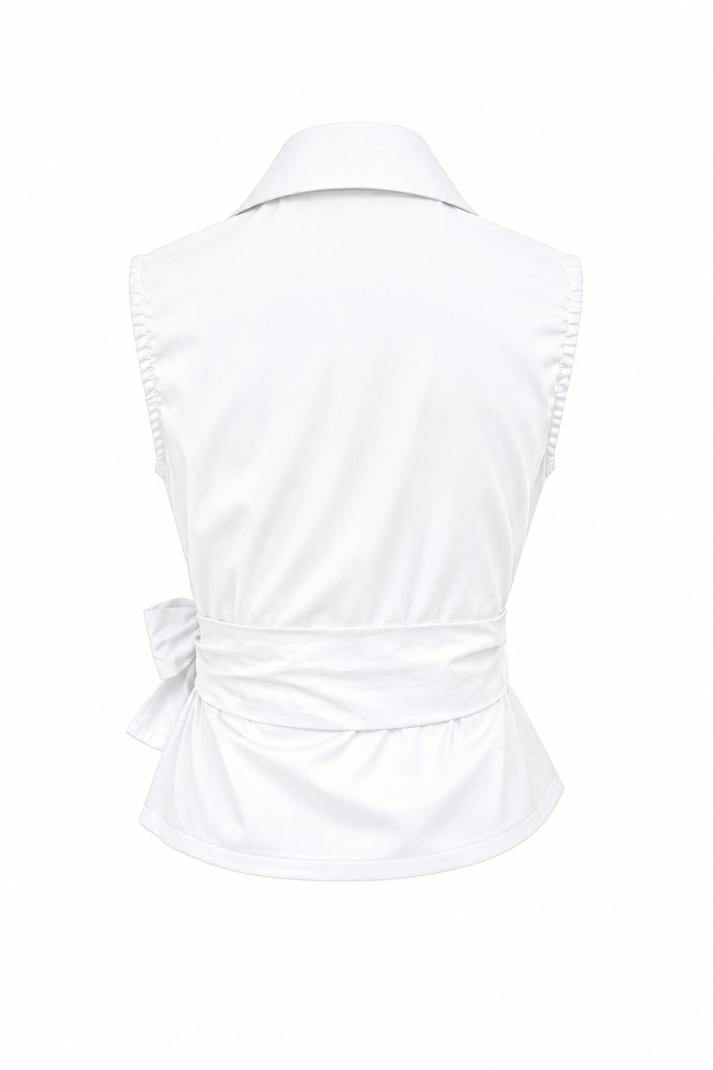 Chemise nouée emmanchures américaines blanc