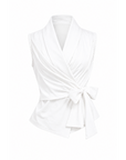 Chemise nouée emmanchures américaines blanc