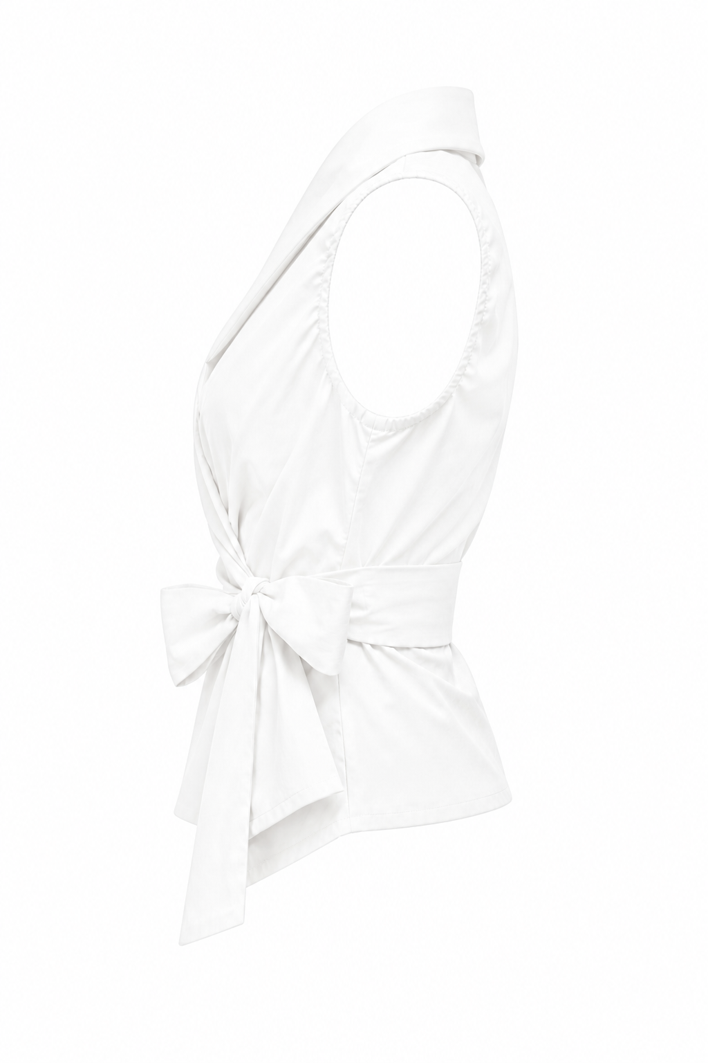 Chemise nouée emmanchures américaines blanc