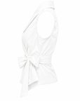 Chemise nouée emmanchures américaines blanc