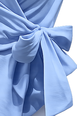 Chemise nouée emmanchures américaines ciel