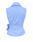 Chemise nouée emmanchures américaines ciel