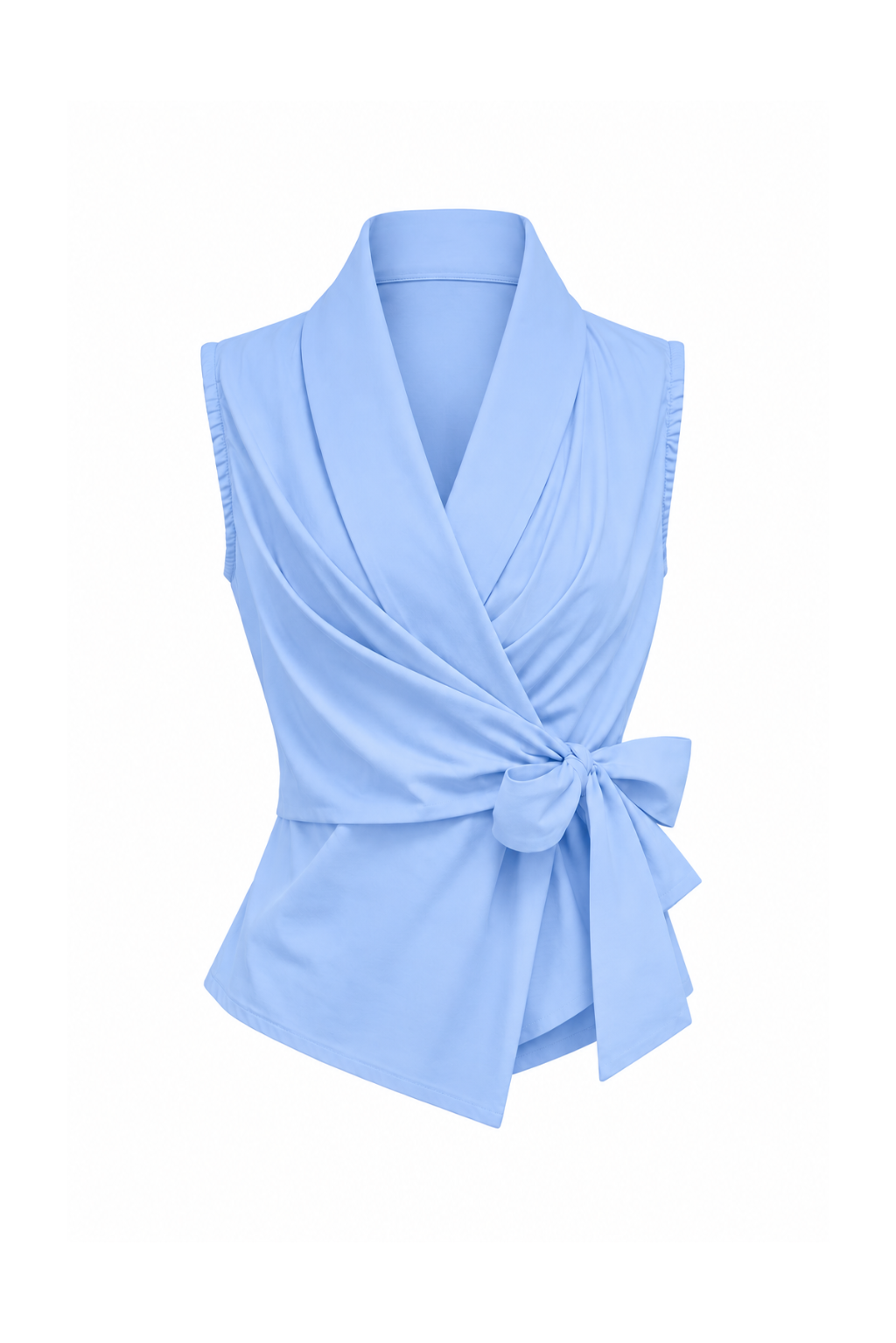 Chemise nouée emmanchures américaines ciel