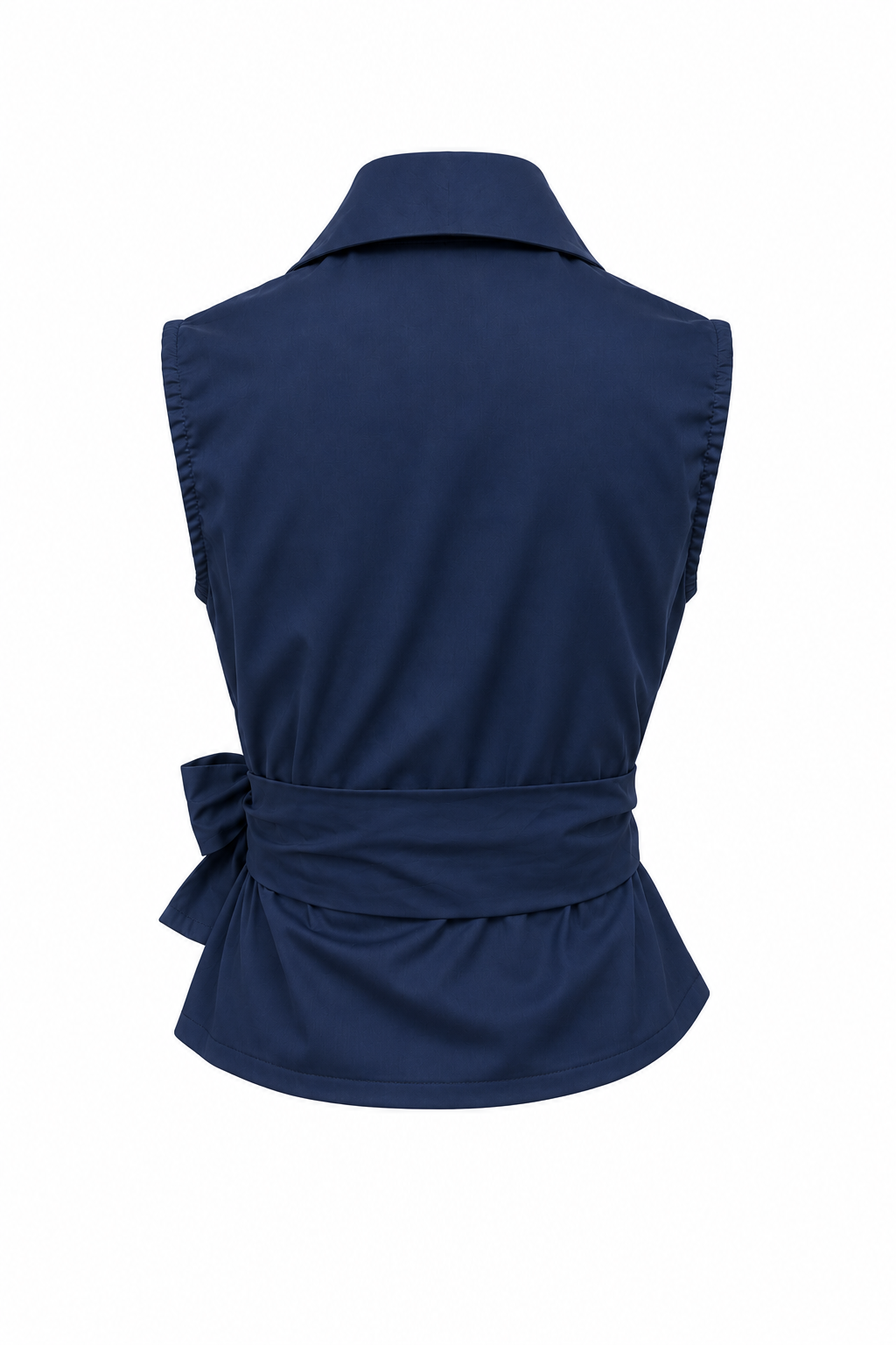 Chemise nouée emmanchures américaines marine