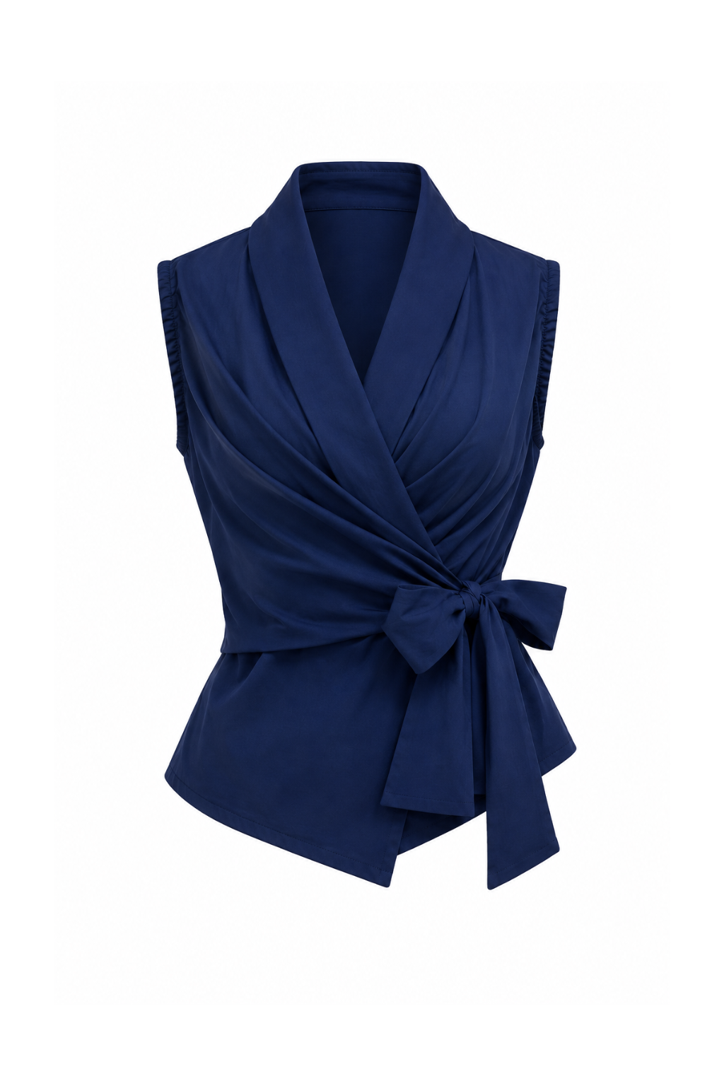 Chemise nouée emmanchures américaines marine