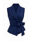 Chemise nouée emmanchures américaines marine