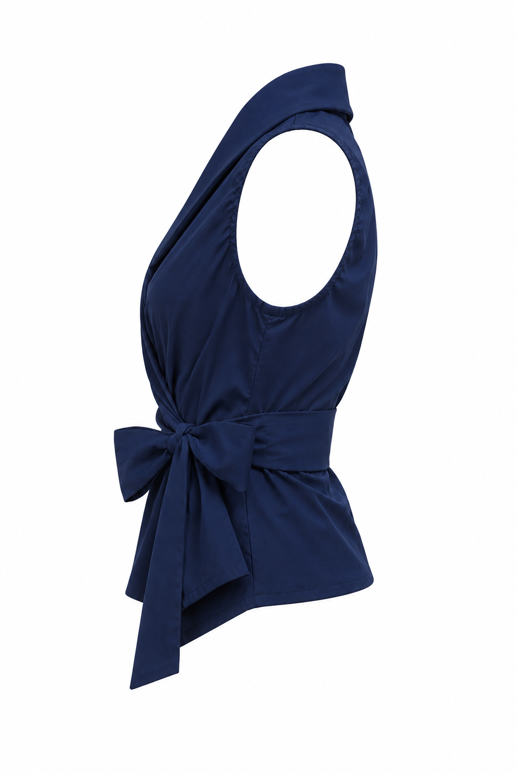 Chemise nouée emmanchures américaines marine