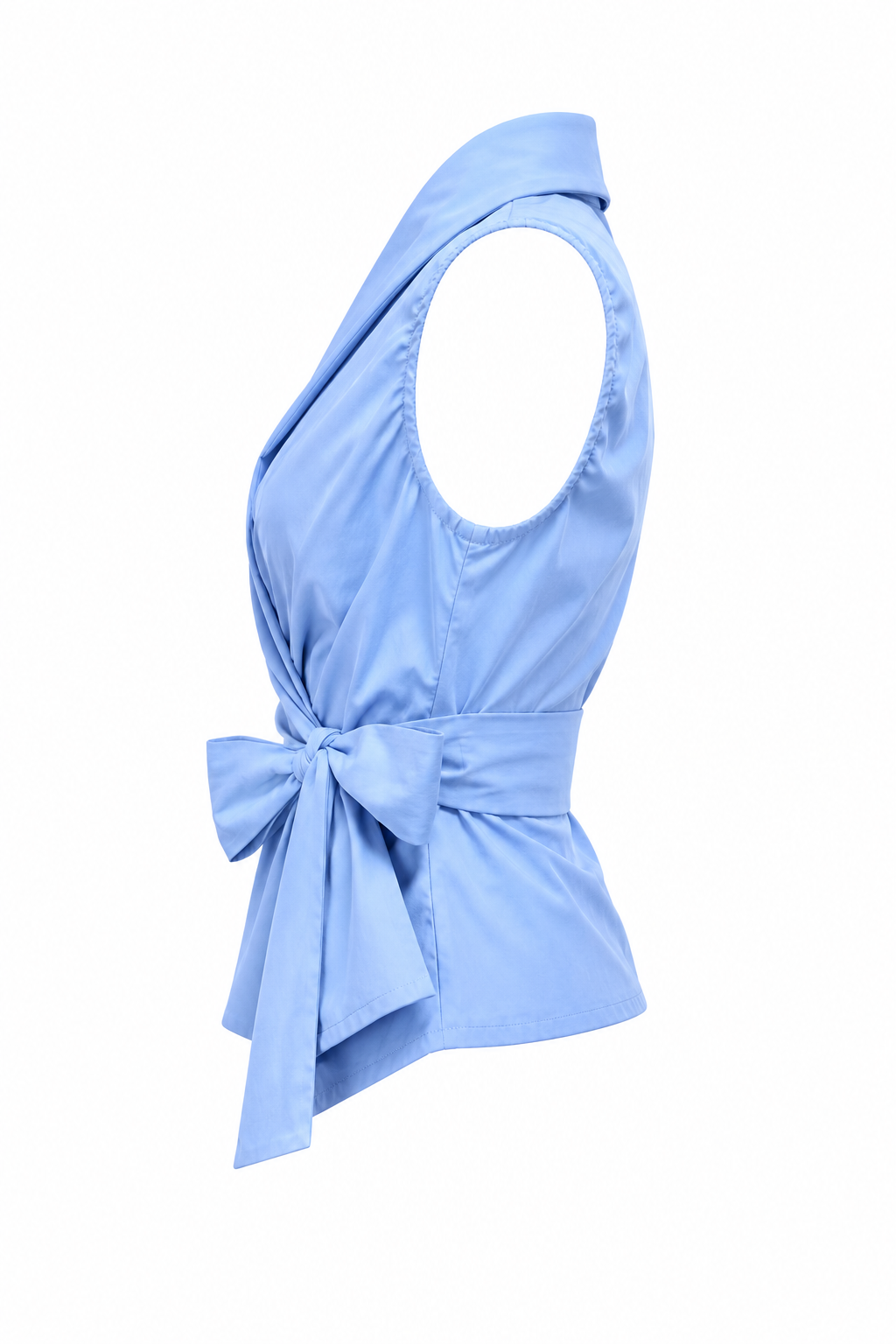 Chemise nouée emmanchures américaines ciel
