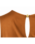 Top asymétrique cognac