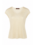 Top col V all strass beige Interdee