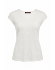 Interdee white all-rhinestone V-neck top