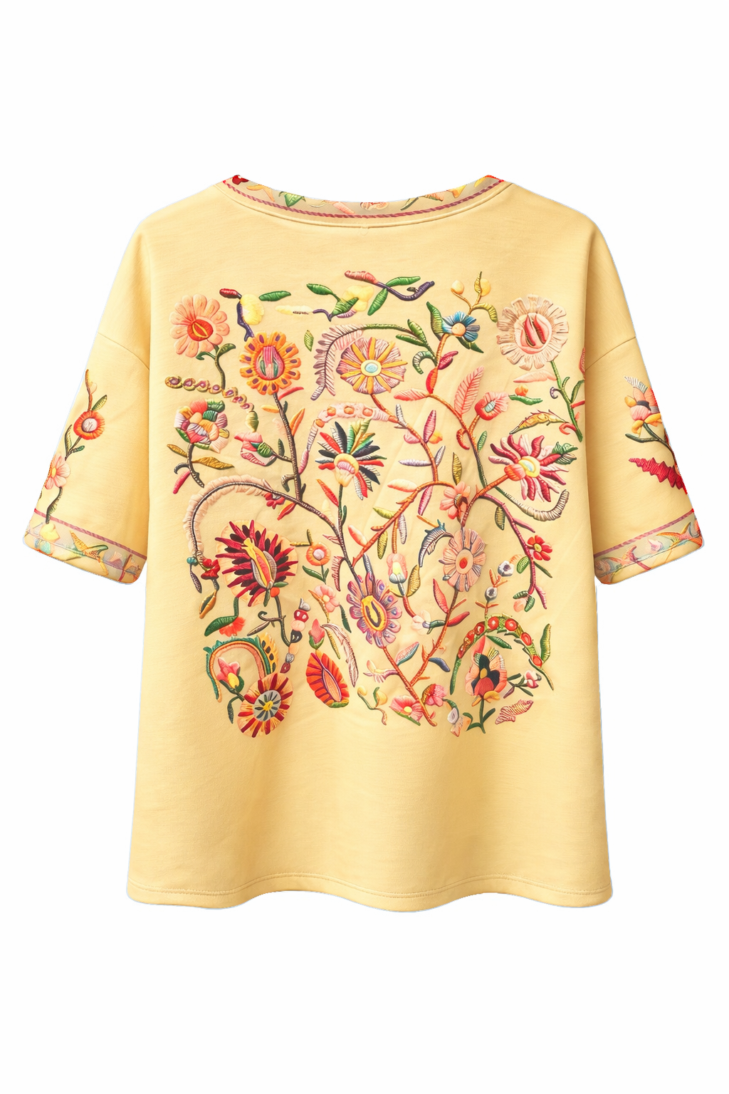 T-Shirt FLORAL-Universum Gelb