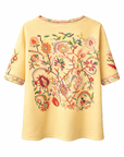 T-Shirt FLORAL-Universum Gelb