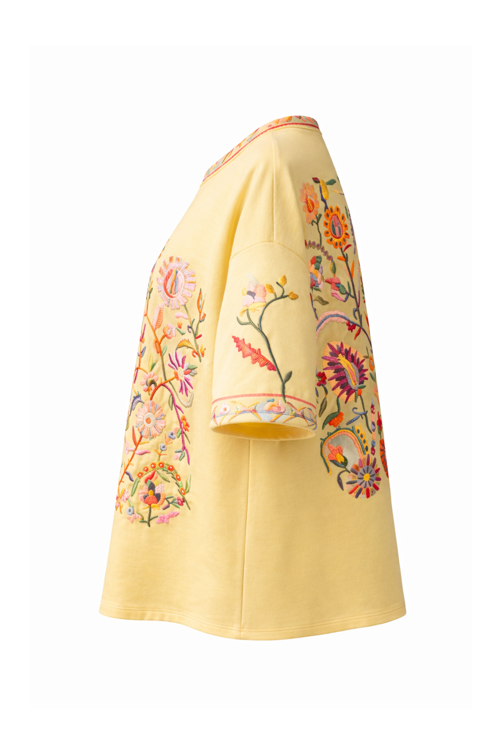 T-Shirt FLORAL-Universum Gelb