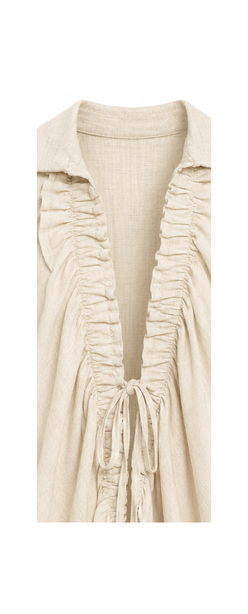 Chemise lin froncée