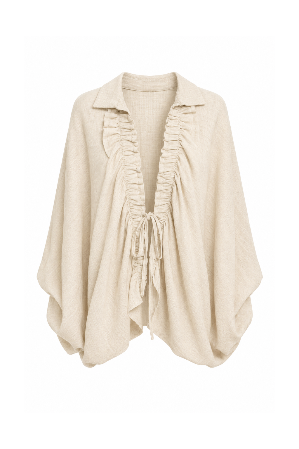 Chemise lin froncée