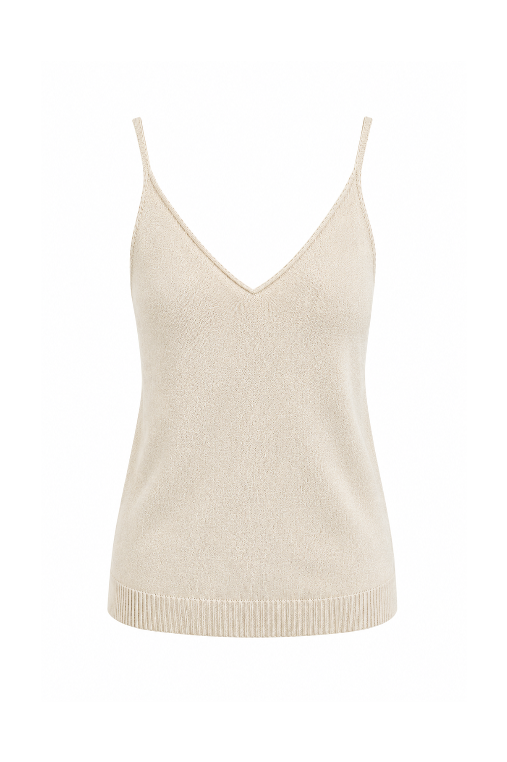 Top maille fine beige lurex