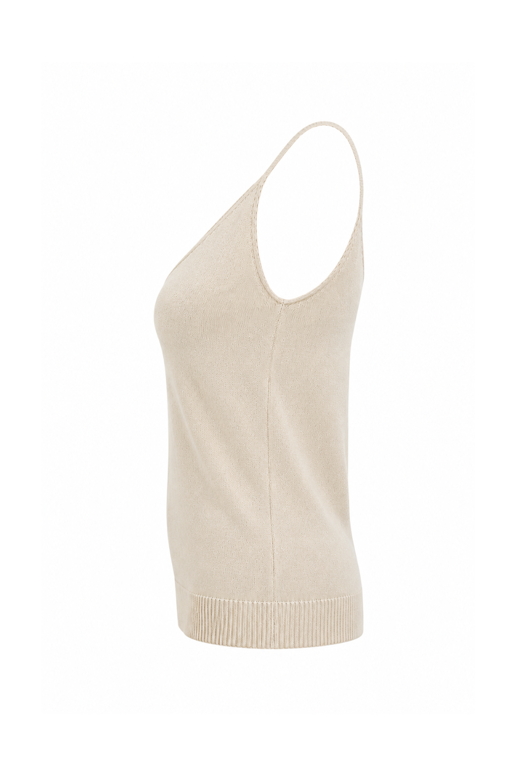 Top maille fine beige lurex