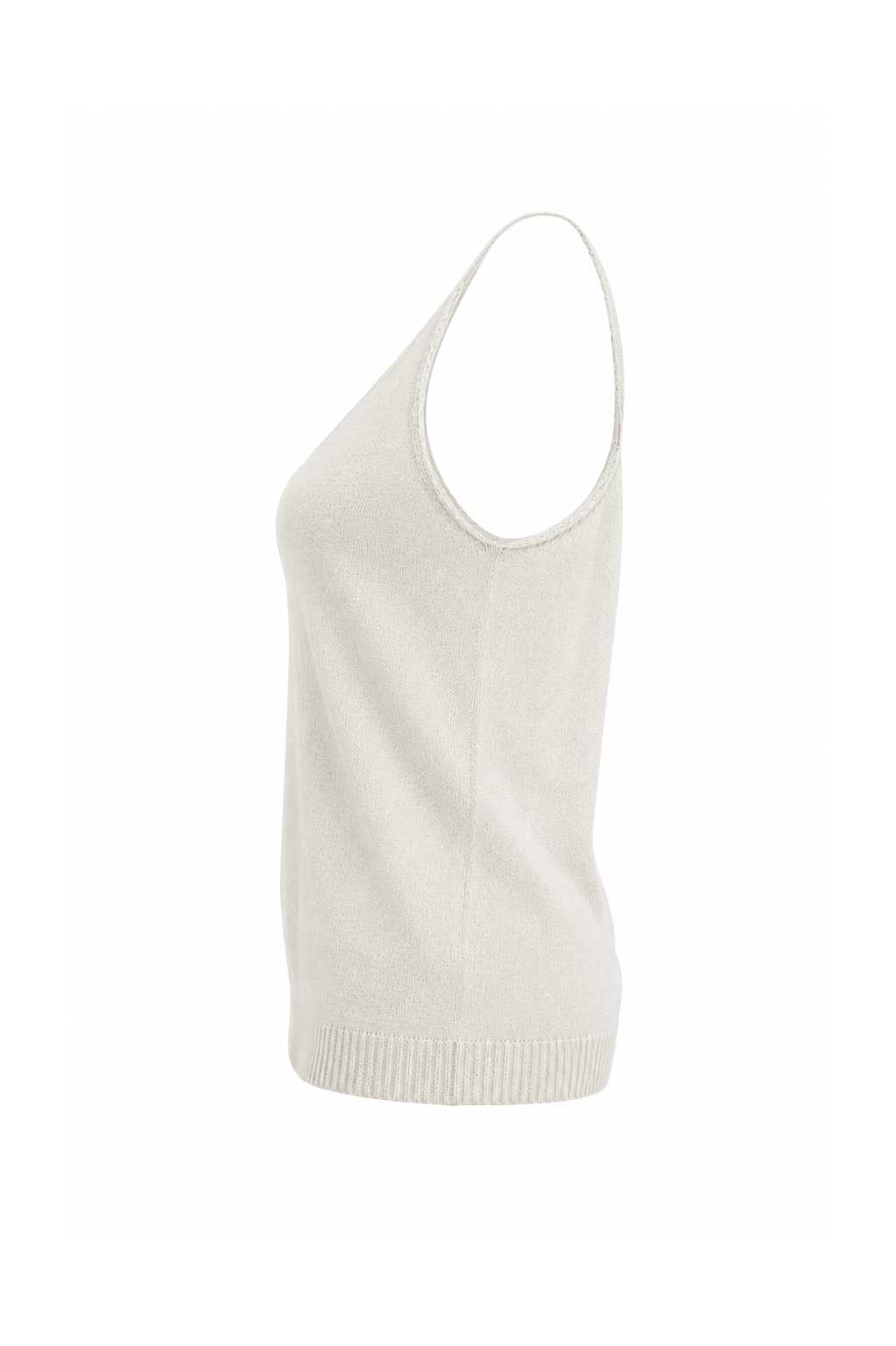 Top maille fine écru lurex