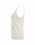 Top maille fine écru lurex