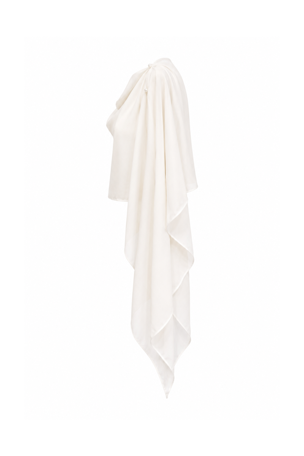 Top voile écru multi