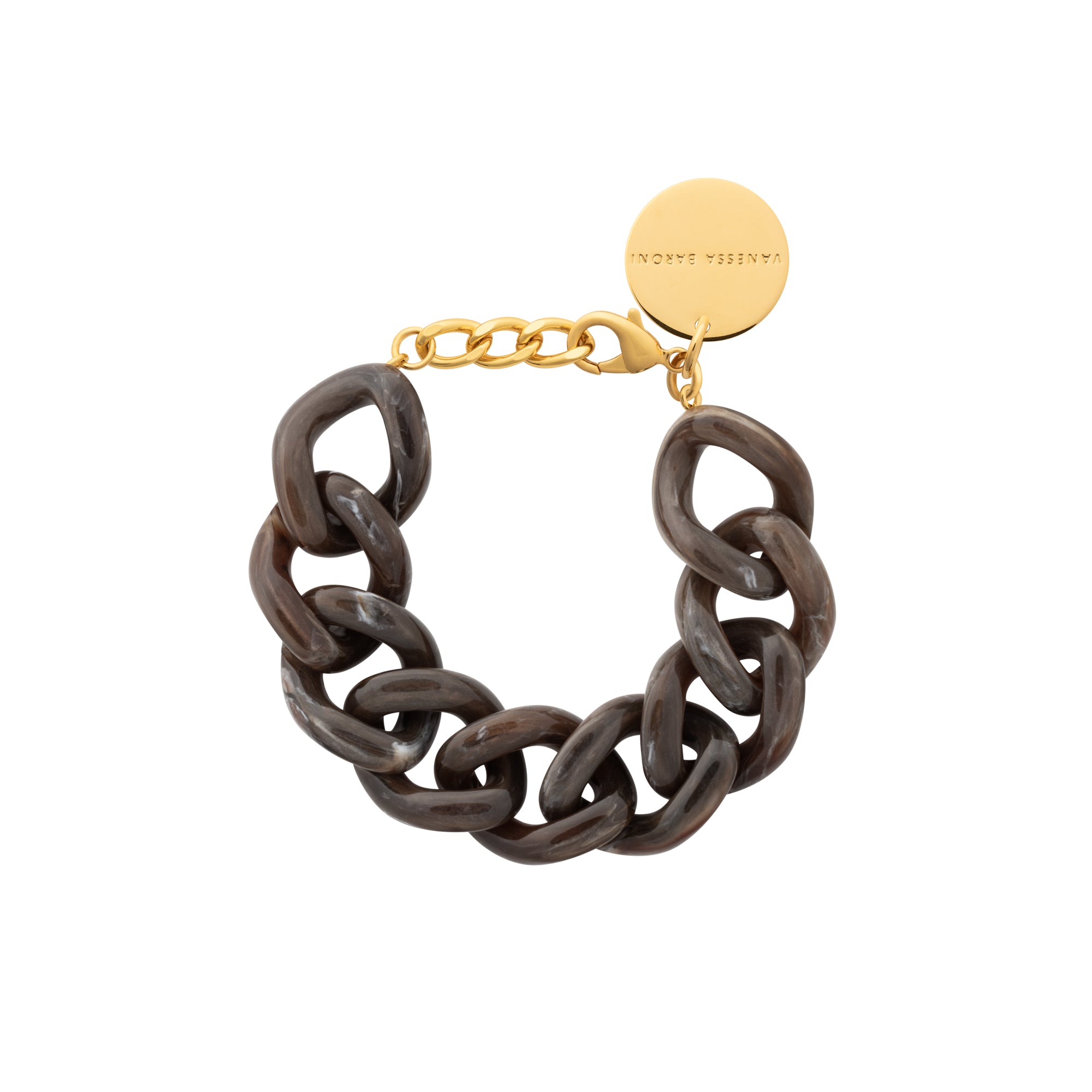 Flat Chain Bracelet dark brown Vanessa Baroni