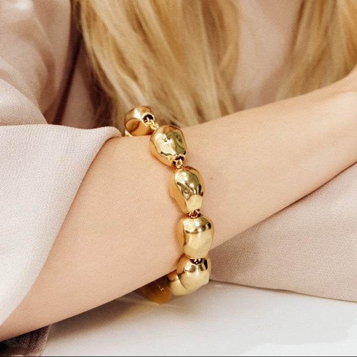 Organic Pearl Bracelet gold Vanessa Baroni