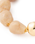 Organic Pearl Bracelet gold creme brulée marble Vanessa Baroni