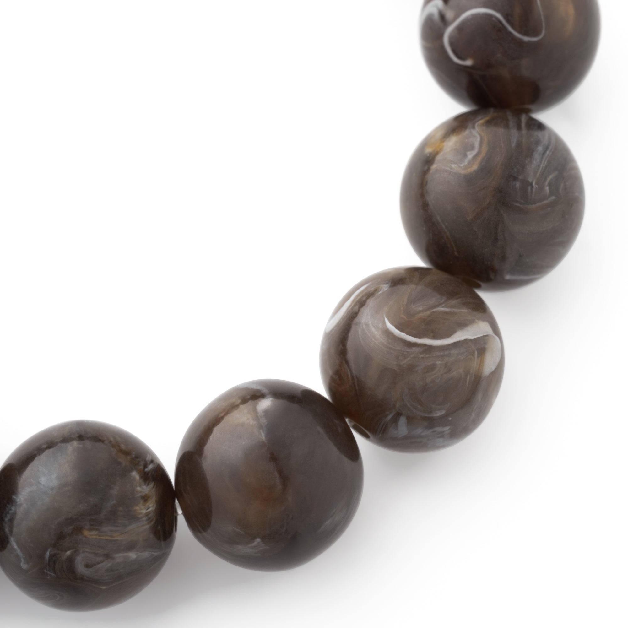 Mini Beads Flex Bracelet dark brown marble Vanessa Baroni