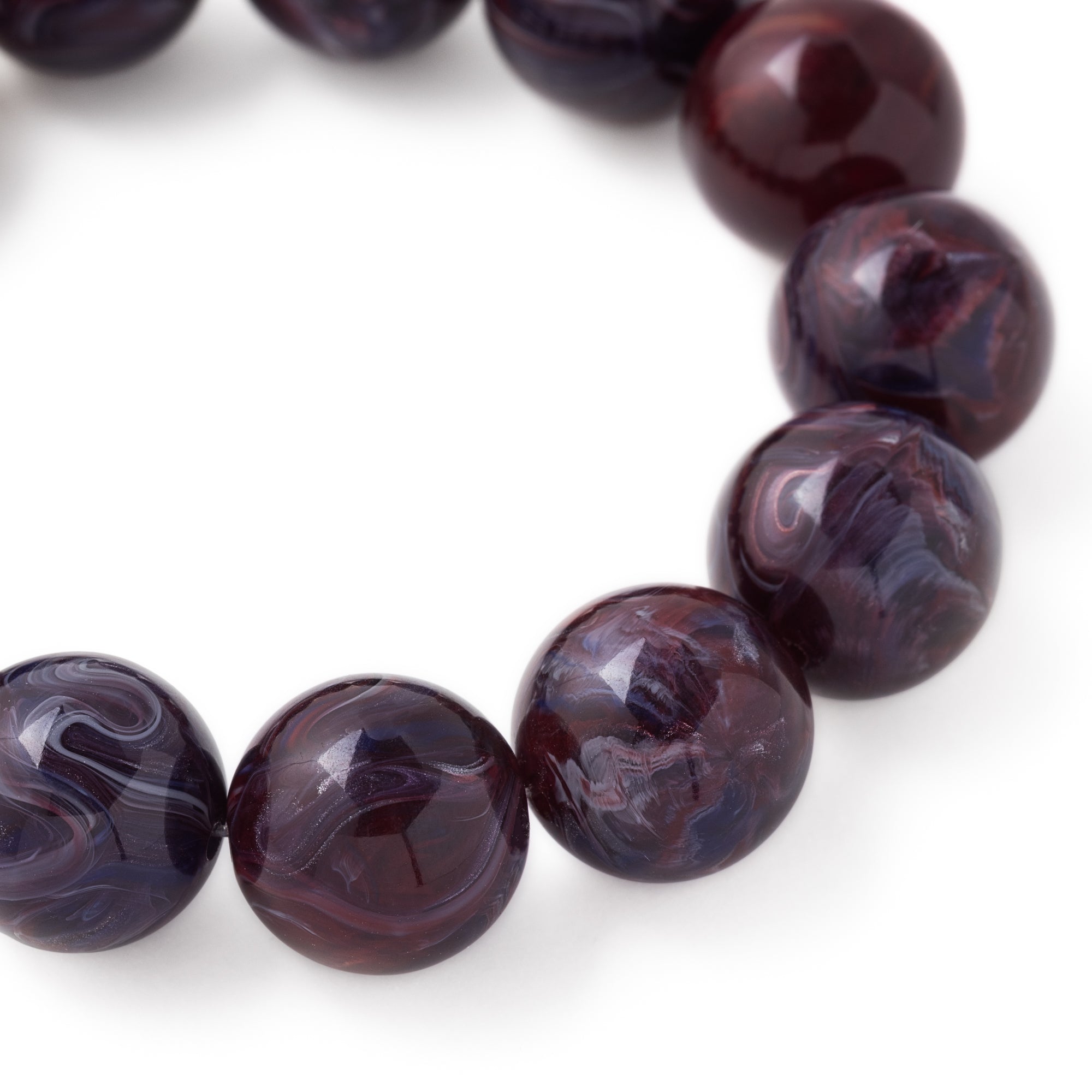 Beads Flex Bracelet Aubergine marble Vanessa Baroni