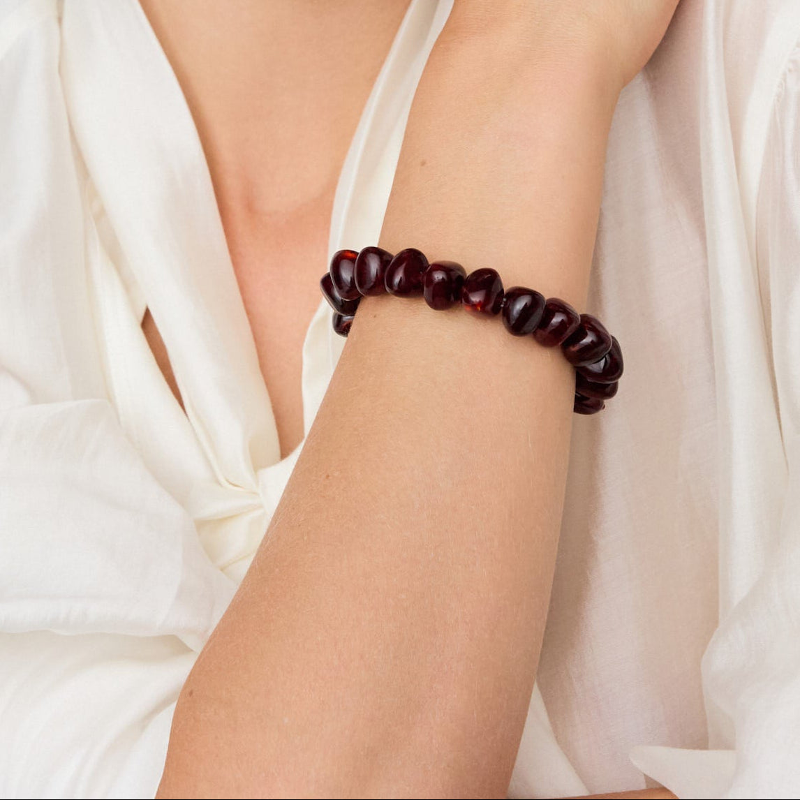 Mini Stone Flex Bracelet bordeaux marble Vanessa Baroni