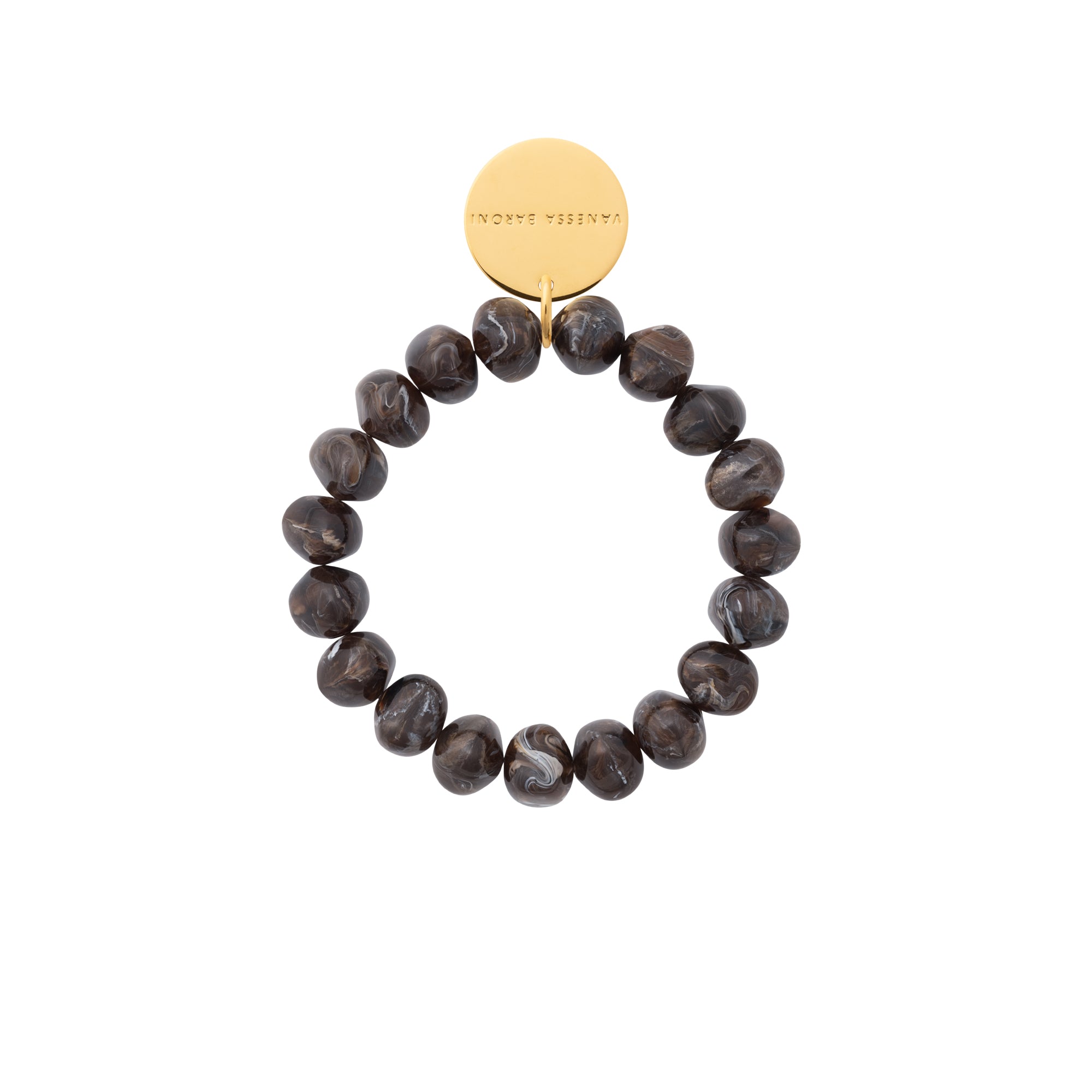 Mini Stone Flex Bracelet dark brown marble Vanessa Baroni