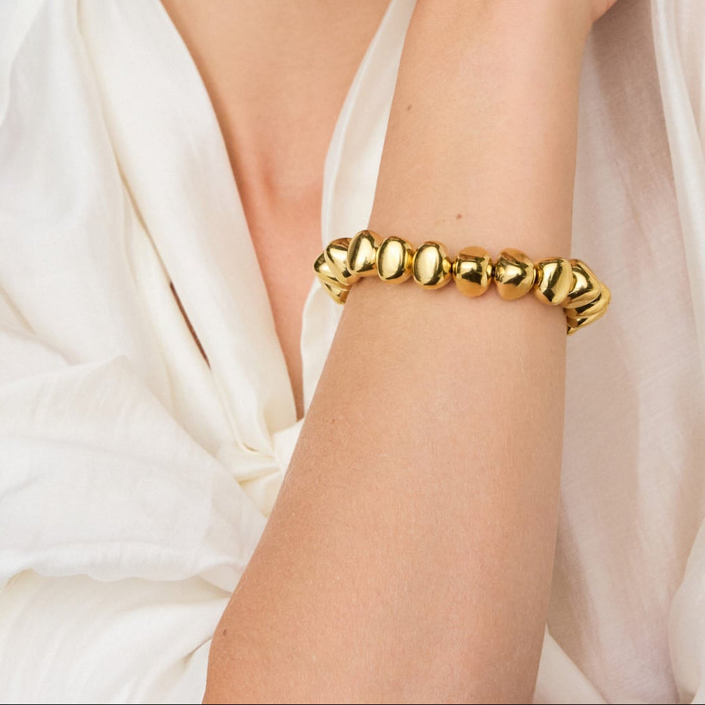 Mini Stone Flex Bracelet gold Vanessa Baroni