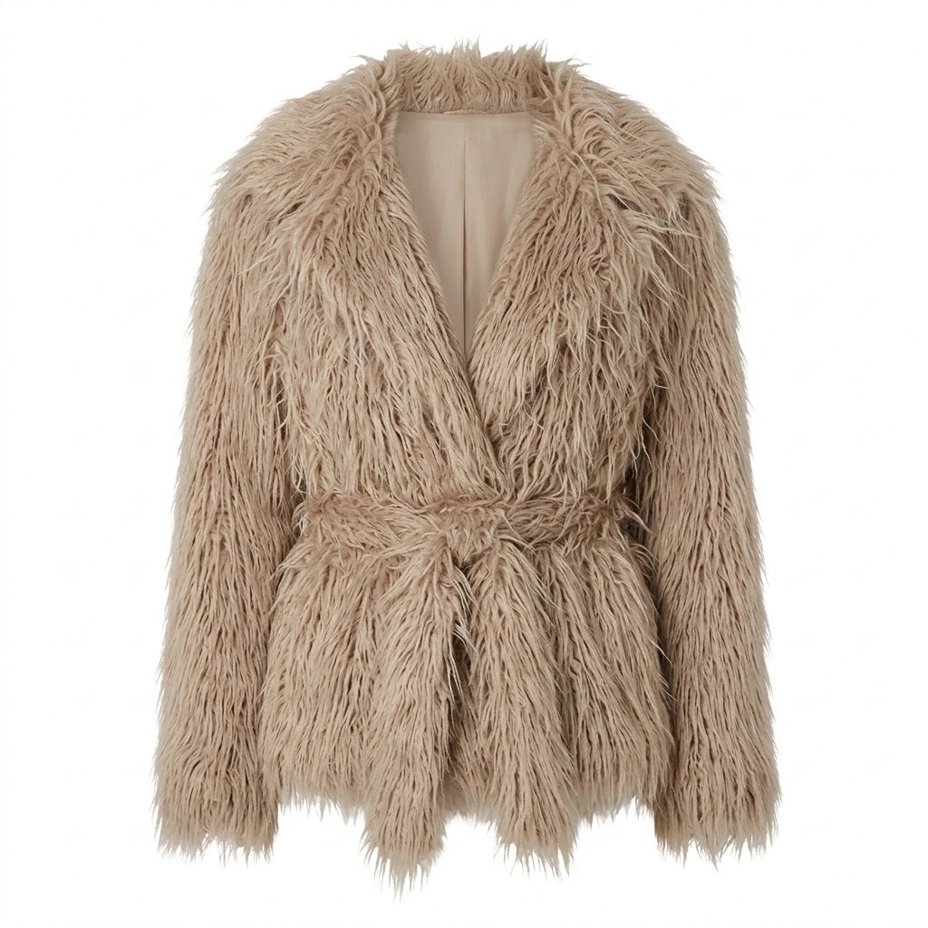 VILLARS Giovanni nude faux fur jacket