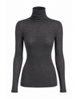 INTERDEE pull chaussette laine/soie anthracite