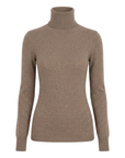 INTERDEE pull chaussette strass taupe