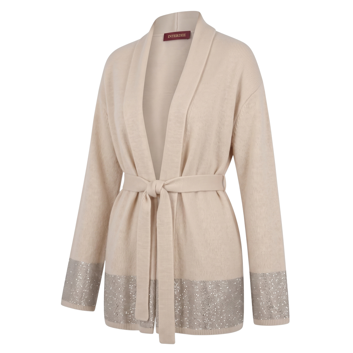 INTERDEE cardigan cachemire écru Interdee / sequins