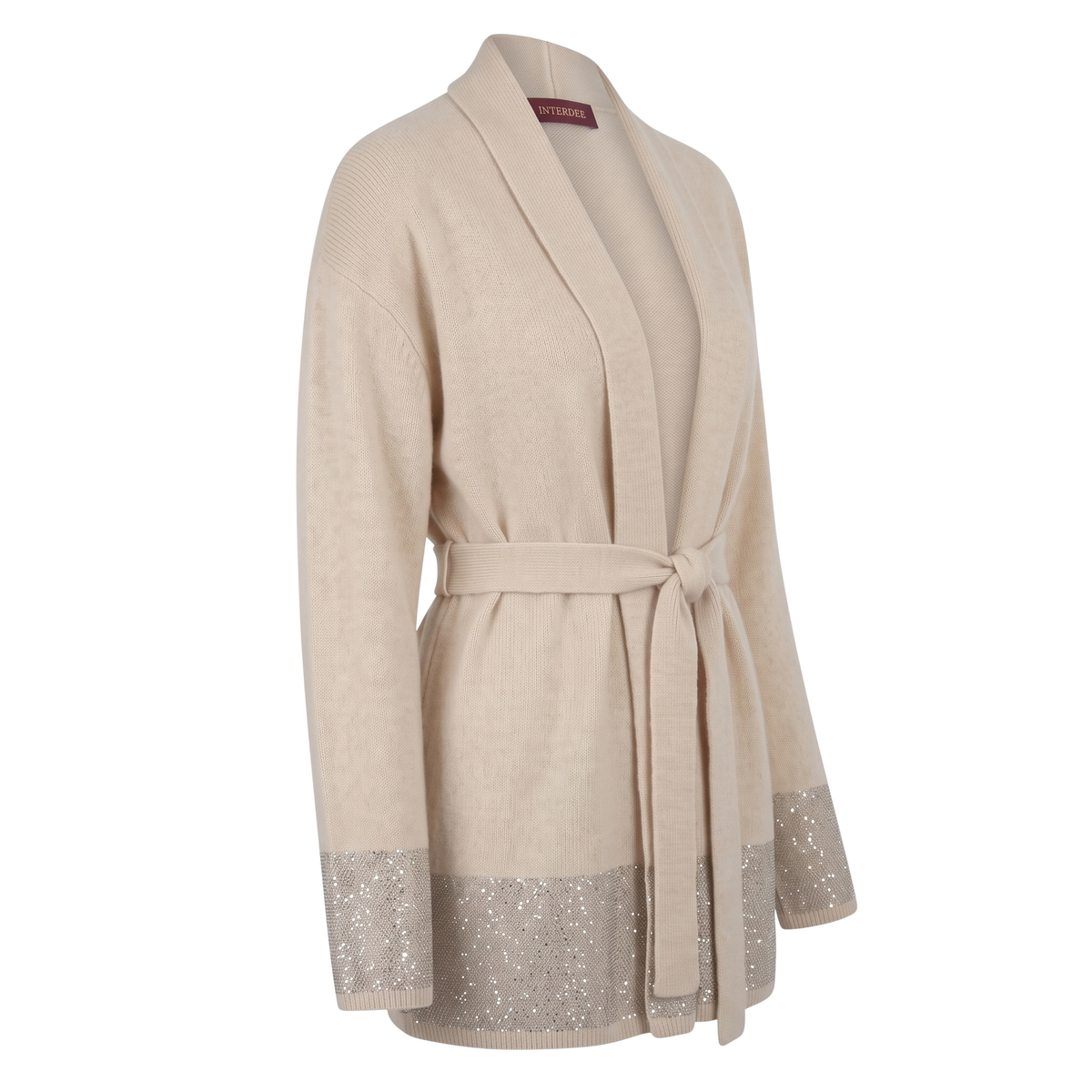 INTERDEE cardigan cachemire écru Interdee / sequins