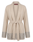 INTERDEE cardigan cachemire écru Interdee / sequins