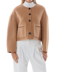Cardigan camel court col rond