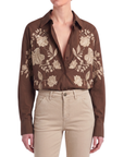 Chemisier oversize FLEURS coffee