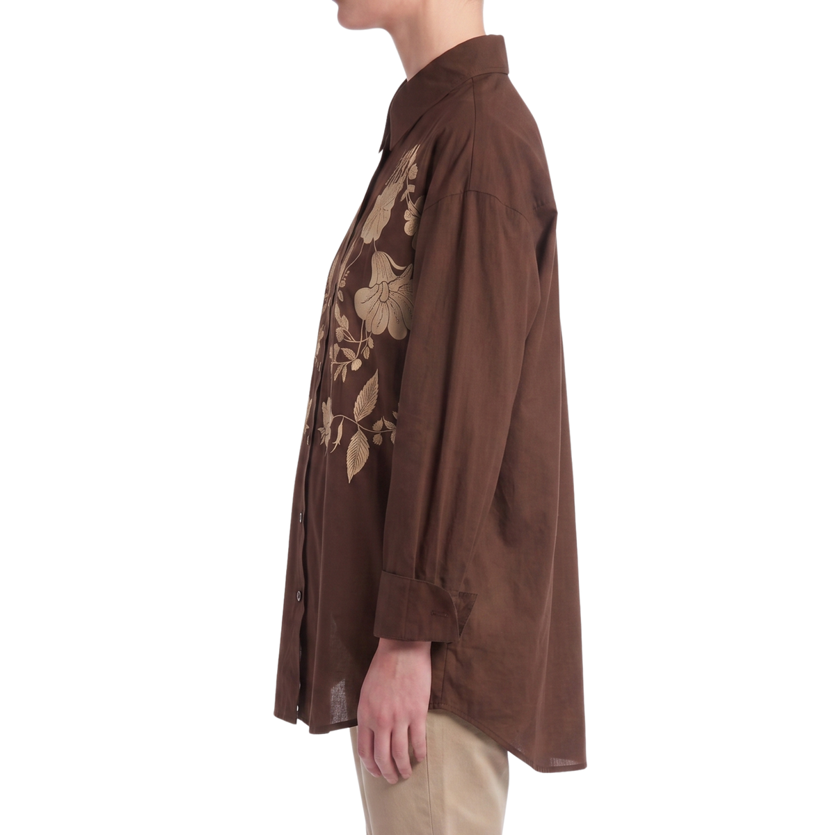 Chemisier oversize FLEURS coffee