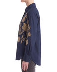 Chemisier oversize FLEURS marine