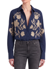Chemisier oversize FLEURS marine