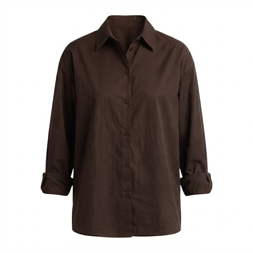 Chemisier oversize NEW-YORK coffee